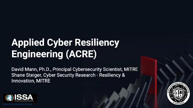 Applied Cyber Resiliency Engineering (ACRE)